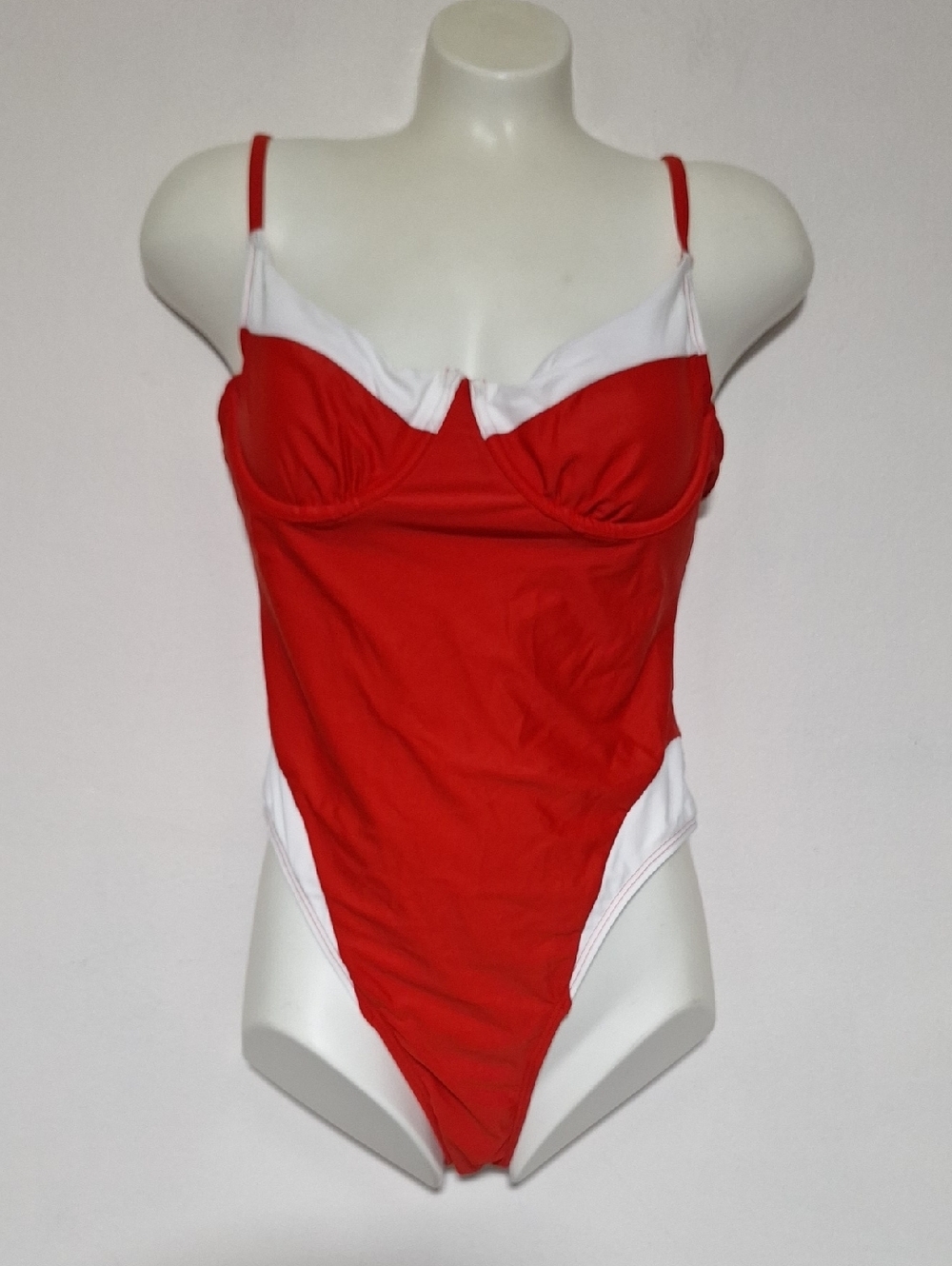 wild fable Red and White One-Piece Swimsuit